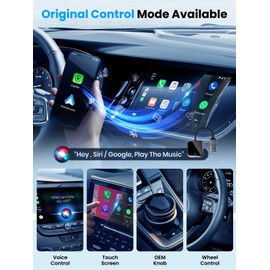 Wireless Carplay and Android Auto Adapter with Fast Stable 5Ghz WiFi Bluetooth, Wireless Android Auto Car Adapter Applies to Cars After 2016 & Phone with Android11+& USB-A/Type-C (Purple)