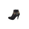 Women Weekend Fashion Boot Bracelet Gold Metal Chain Shoe Turquoise