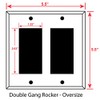 Art Plates - Double Gang Rocker OVERSIZE Switch Plate -