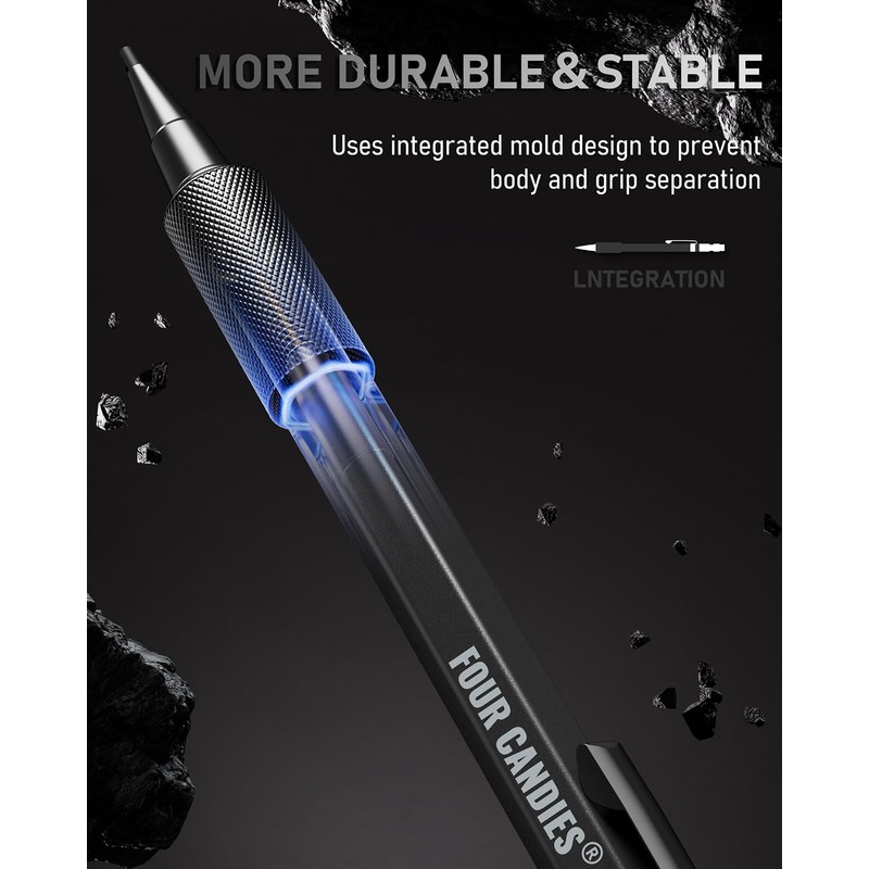 Four Candies 1.3mm Mechanical Pencil Set with 72 Lead Refill,
