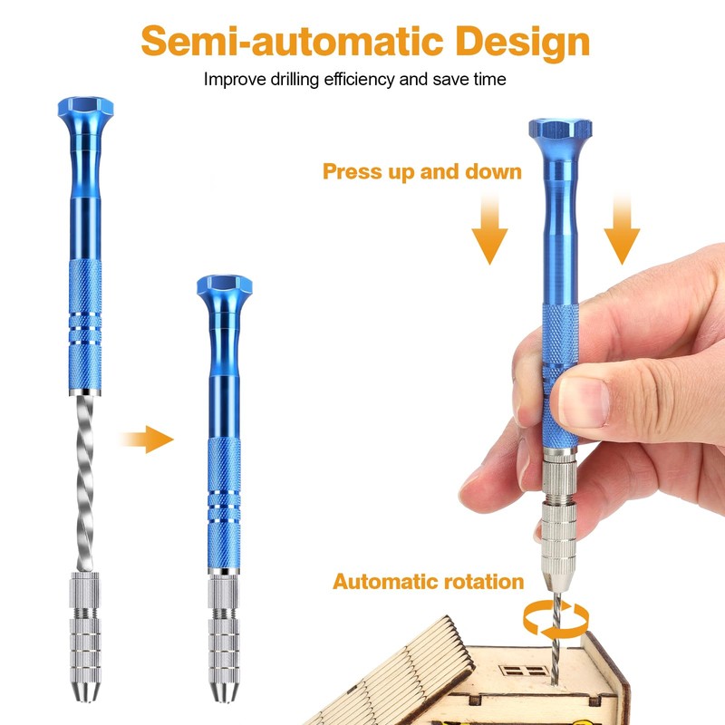 SUNJOYCO 28PCS Precision Pin Vise Hand Drill Set with 0.5-3.0mm