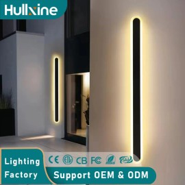 IP65 Waterproof LED Garden Garage Wall Light Polycarbonate Aluminum Construction Black Strip Outdoor Wall Lamp 3-Year WarrantyColor: Black, Emitting Color: Warm White, Lamp Power(W): Black L200cm