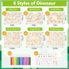 6 Pieces Dinosaur Wooden Craft Set, Dragon Birthday Craft Set