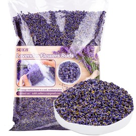 Sukh 3OZ Dried Lavender Flowers- Lavender Buds Sachets Bags for Drawers Closets Fresh Scents Lavenders Sachet Bags Dried Flowers for Patry Birthday Bridal Shower Organic Bulk