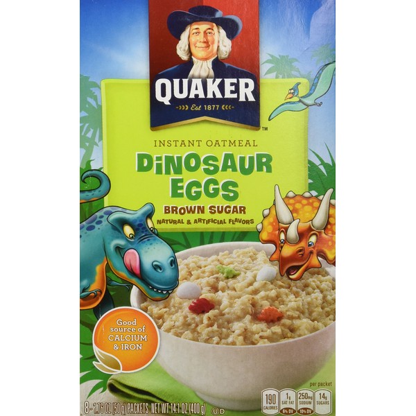 Quaker Dinosaur Eggs - Avena instantánea con huevos de dinosaurio