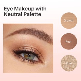 FV Natural Finish Eyeshadow Palette, 4 Matte & Metallic High Pigment Shades, Long-Lasting Eye Shadow Palette Makeup, Crease-Proof, Blendable Eye Makeup (Neutral)