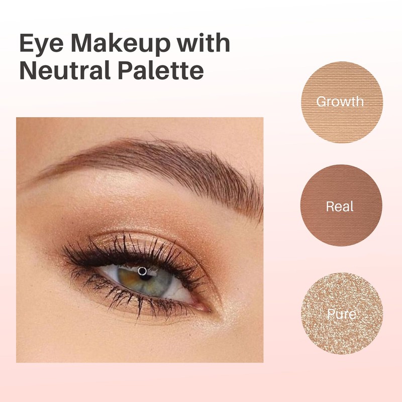 FV Natural Finish Eyeshadow Palette, 4 Matte & Metallic High