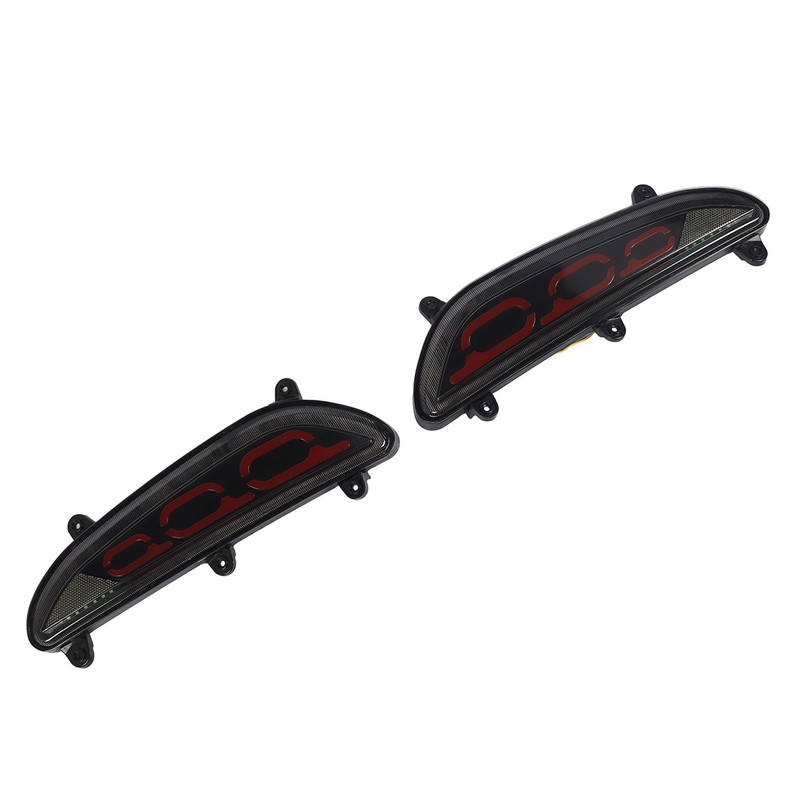 LED Rear Bumper Reflective Fog Brake Turn Indicator Black Left