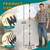 Bow Rake , 2-in-1 77in Metal Garden Lawn Rake for