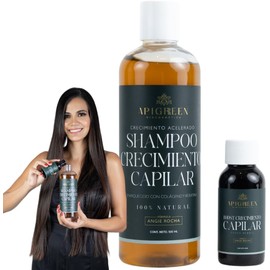 Shampoo Apigreen para Crecimiento Acelerado de Cabello - Fórmula con Boost Capilar para Fortalecer y Nutrir el Cuero Cabelludo - Con Ingredientes Naturales