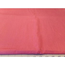 1 YD X 42" CALICO ROSE PINK WITH SMALL WHITE DOTS COTTON NEW #5393