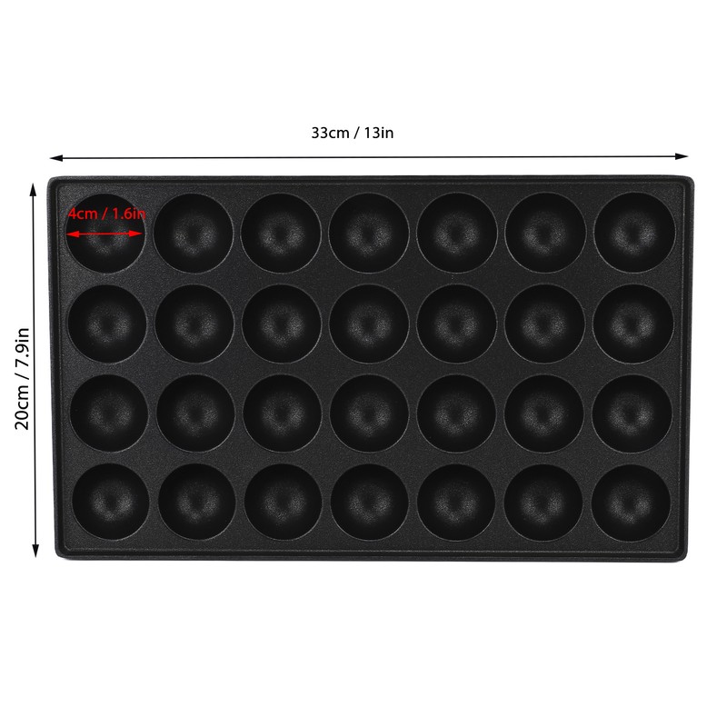 28 Holes Takoyaki Maker Octopus Meatballs Baking Tray Nonstick Kitchen