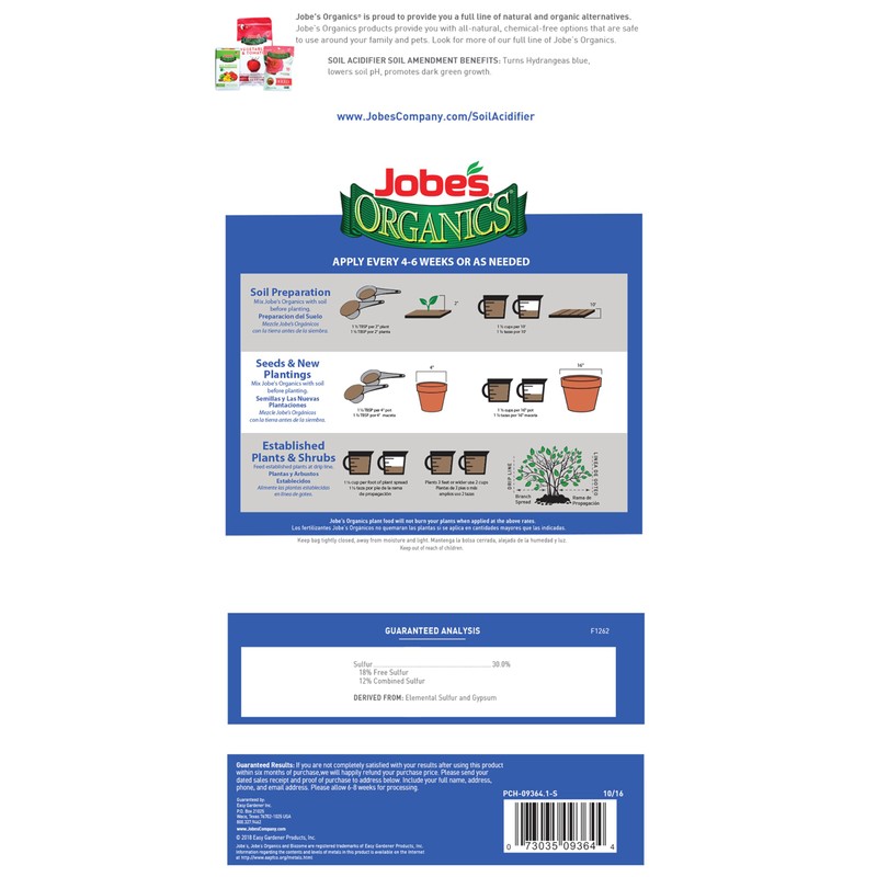 Jobe's Organics Granular Soil Amendment, Organic Soil Acidifier for Blueberry