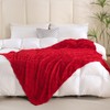 Linecooo RED Fleece Throw Blanket 50”×70” for Couch Sofa Bed,Super