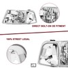 JSBOYAT Headlight Assembly Replacement Bulbs Included w/Corner Light 4PCS for