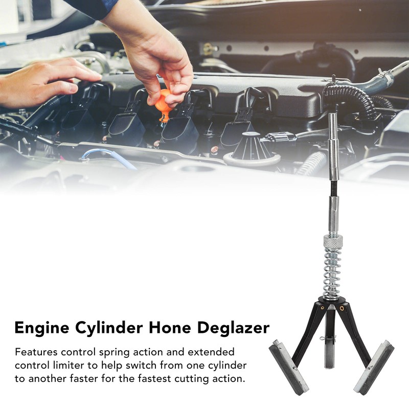 Engine Cylinder Hone Tool Deglazer with 3 Piece 1 1/8in