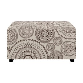 Tnasranmo Gear Ottoman Covers Slipcover Rectangle,Easy Going Ottoman Slip Cover,Bar Stool Covers Waterproof, Footstool Pouf Footrest Sofa Slipcovers,Furniture Vanity Bench Protector,Easy Care