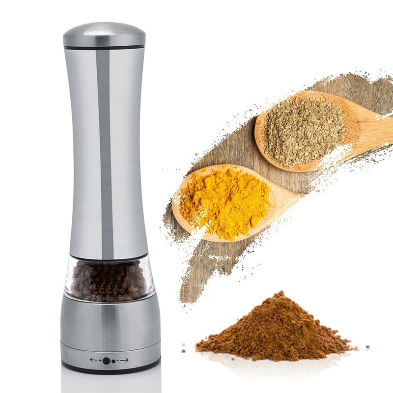 Stainless Steel & Acrylic Manual Salt & Pepper Mill Grinder