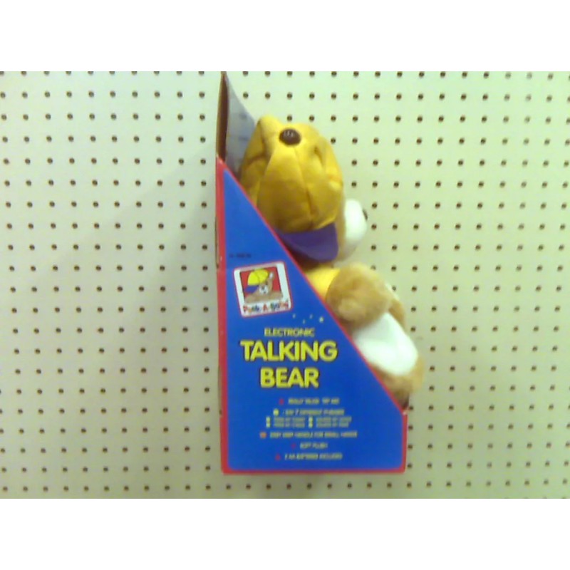 PEEK-A-BABE NEW - ELECTRONIC STUFFED TALKING BEAR - - SAYS