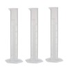 Recogwood 3Pcs 25ml Plastic Graduated Cylinder, Measuring Cylinder Science Test