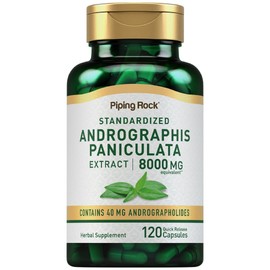 Piping Rock Andrographis Paniculata 8000mg | 120 Capsules | Andrographis Extract | Non-GMO, Gluten Free