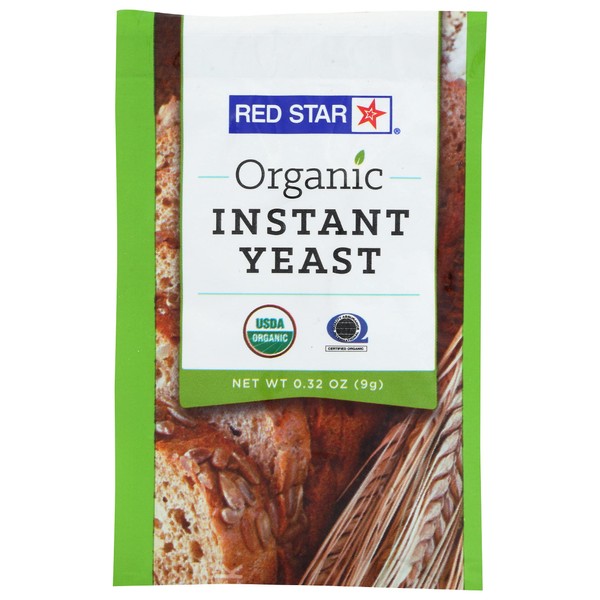 Red Star Organic Instant Yeast, Kosher, USDA Certified Organic, 0.32 Ounce (Pack of 20)
