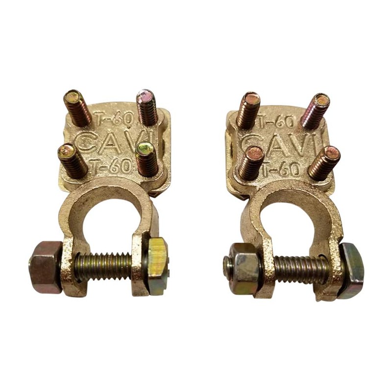 Ter-Mex TM10-2X Top Post Battery Terminals Solid Brass Cable Ends