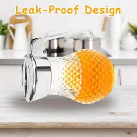 TNSLAND Honey Jars 8 Ounces, Syrup Dispenser Honey Jars, Honey Dispenser with Handle, Versatile Oil Bottle, Transparent Honey Glasses for Kitchen Tools, Caramel Syrup Oil (250 ml)