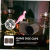 Dice Cups Fashion Dice Storage Containers， Leather Dice Cup for