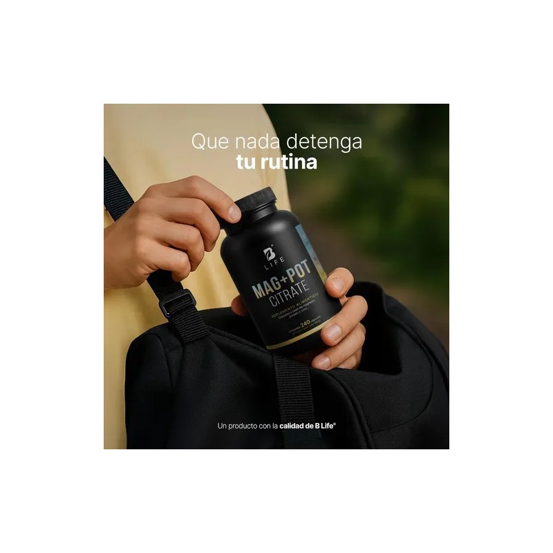 Citrato De Magnesio/potasio 240 Caps. Mag+pot Citrate B Life Sabor
