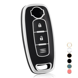 OFF WE GO Car Key Case Key Cover for Nissan XTrail Qashqai Altima Teana Ariya 2023 Qashqai e-Power2023 XTrail 2023 Key Cover Key Protection Housing Black Silver
