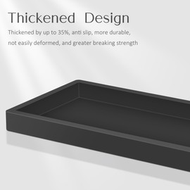Vanity Tray,EG-SIPRO 2 PCS Thickened Shatterproof Silicone Bathroom Tray,Bathroom Vanity Tray,Rectangle Bathroom Counter Tray, Kitchen Soap Tray,Soap Dispenser Tray