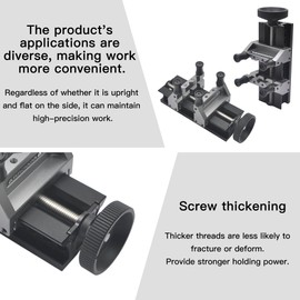 AM ARROWMAX Precision Double-Ended Mini Bench Vise - Crafted From Aerospace-grade Aluminum Alloy And Precision CNC Machined, Enhance Precision and Stability for Crafts, Jewelry Making