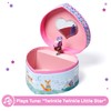 Enchanting Heart-Shaped Owl Music Jewelry Box for Girls – Sturdy