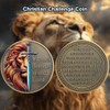RYUKENLM Victory Belongs to The Lord Christian Challenge Coin Lion