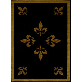 United Weavers of America Affinity Collection Area Rug – 1ft. 10in x 3ft., Black, Jute Backing Rug with Heat set Olefin Construction