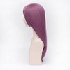 MSHUI 60cm Anime Cosplay Long Purple Wig