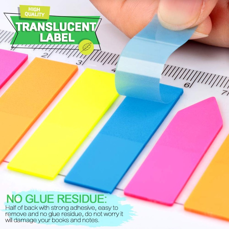 FANDAMEI 12 Pack Neon Index Flags - 1920 pcs Multicolour