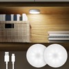 DAZZY DOT Rechargeable Puck Lights 2 Pack, Dimmable Touch Light