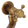 Antique Garden Faucet with Extended Spout Antifreezing Copper Wall Mount