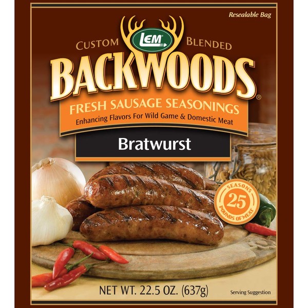 LEM Backwoods Bratwurst Fresh Sausage Seasoning 25 pound