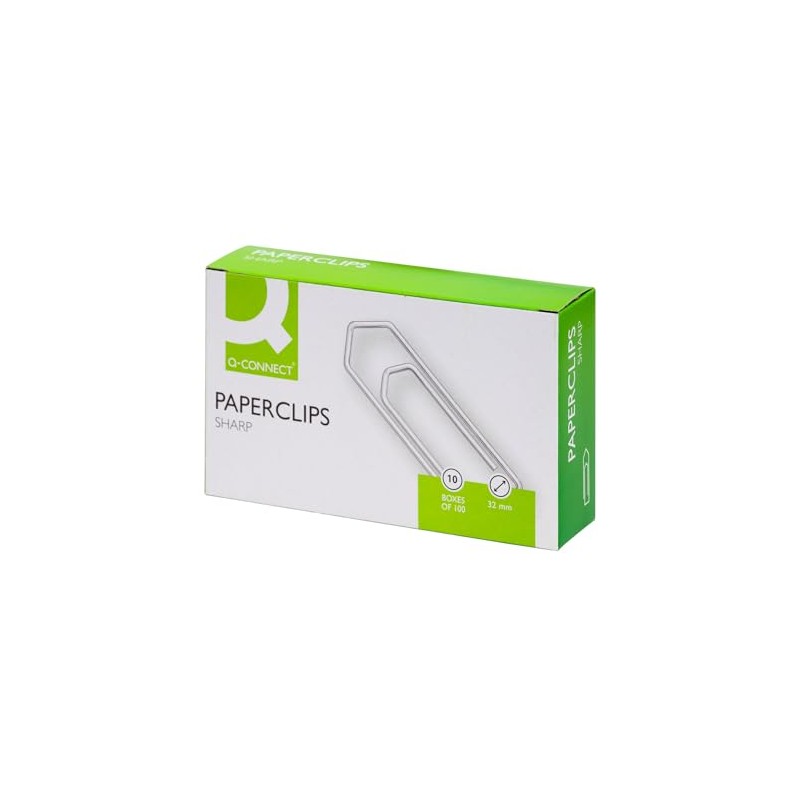 Q-Connect No Tear Paperclip, 32 mm KF01312Q - Pack of