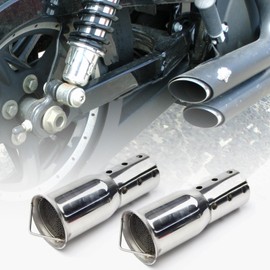 CHANGCHENG 2PCS Exhaust Baffle Silencer Exhaust DB Killer Silencer Muffler Noise Eliminator Fit for 2 inch Motorcycle Exhaust Pipe