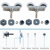 4 x Shower Door Wheel Rollers, Double Rollers for Shower