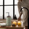 RQYIXI Elegant Bathroom Accessories Set 4 PCS Ceramic and Wood