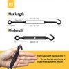 RiaYer 5PCS M5 Hook & Eye Turnbuckle 304 Stainless Steel