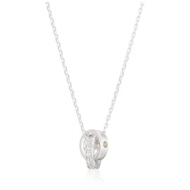 Yondo Sea 112124121808 Peridot Necklace, August Birthstone, Eternal Silver, Silver, Peridot