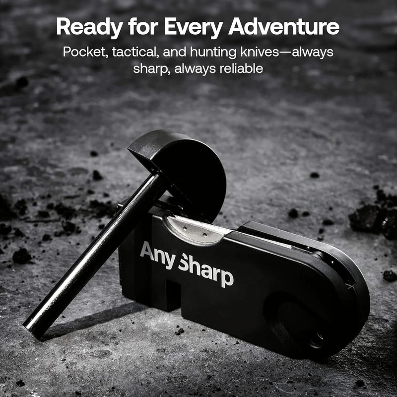 AnySharp Tactical Pocket Knife Sharpener - Easy to Use Sharpening