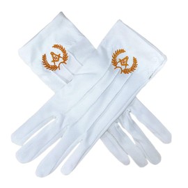Masonic Grand Lodge White Gloves Freemasonry Regalia Accessory