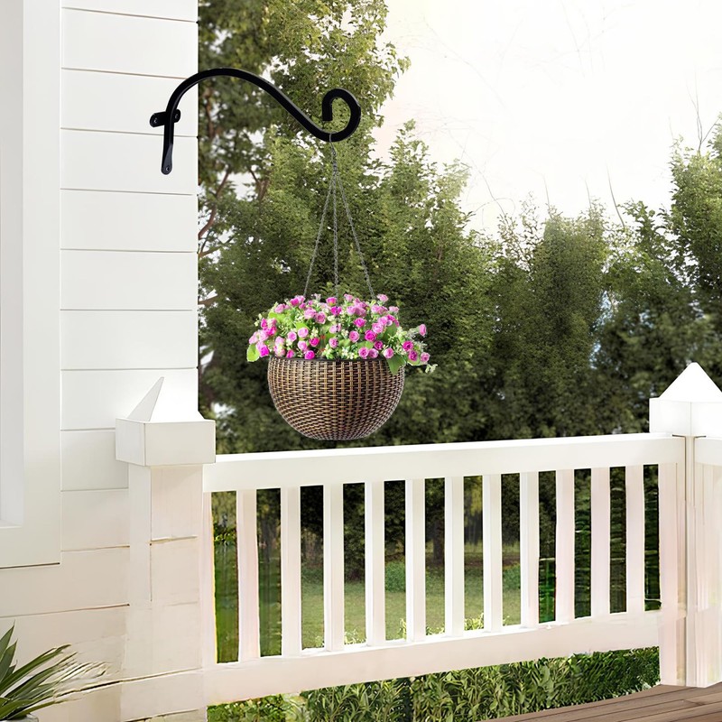 Hourleey 2 Pack Plant Hanger Outdoor, 8 Inch Heavy-Duty Hanging